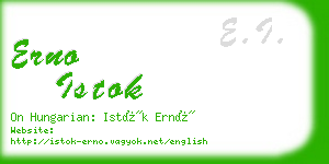 erno istok business card